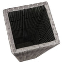 forhøjede plantekrukker 3 stk. polyrattan grå