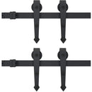 hardwarekit til skydedør 2 x 183 cm stål sort