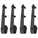 hardwarekit til skydedør 2 x 183 cm stål sort