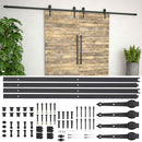 hardwarekit til skydedør 2 x 183 cm stål sort