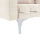 sovesofa stof cremefarvet