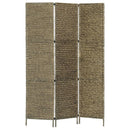 rumdeler med 3 paneler 116 x 160 cm vandhyacint brun
