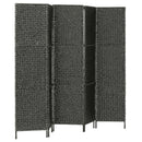 rumdeler med 5 paneler 193 x 160 cm vandhyacint sort