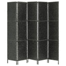 rumdeler med 5 paneler 193 x 160 cm vandhyacint sort