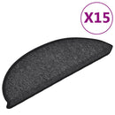 trappemåtter 15 stk. 56x17x3 cm antracit halvrund