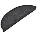 trappemåtter 15 stk. 56x17x3 cm antracit halvrund