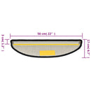 trappemåtter 15 stk. 56x17x3 cm antracit halvrund