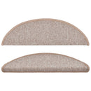 trappemåtter 15 stk. 56x17x3 cm lysebrune halvrunde