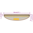 trappemåtter 15 stk. 56x17x3 cm lysebrune halvrunde