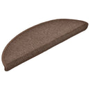 trappemåtter 15 stk. 56x17x3 cm kaffebrune halvrund