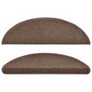 trappemåtter 15 stk. 56x17x3 cm kaffebrune halvrund