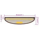 trappemåtter 15 stk. 56x17x3 cm kaffebrune halvrund
