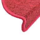 trappemåtter 15 stk. 56x17x3 cm rød halvrund