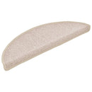 trappemåtter 15 stk. 56x17x3 cm taupe halvrund