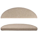 trappemåtter 15 stk. 56x17x3 cm taupe halvrund