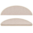 trappemåtter 15 stk. 56x17x3 cm taupe halvrund