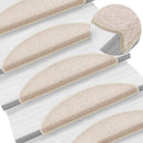trappemåtter 15 stk. 56x17x3 cm taupe halvrund