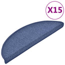 trappemåtter 15 stk. 56x17x3 cm blå halvrunde