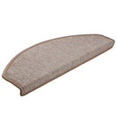 trappemåtter 15 stk. 65x24x4 cm lysebrune halvrunde store