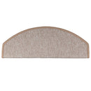 trappemåtter 15 stk. 65x24x4 cm lysebrune halvrunde store