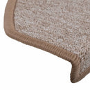 trappemåtter 15 stk. 65x24x4 cm lysebrune halvrunde store