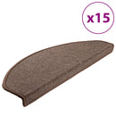 trappemåtter 15 stk. 65 x 24 x 4 cm kaffebrune halvrund store