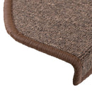 trappemåtter 15 stk. 65 x 24 x 4 cm kaffebrune halvrund store