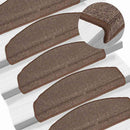 trappemåtter 15 stk. 65 x 24 x 4 cm kaffebrune halvrund store