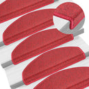 trappemåtter 15 stk. 65x24x4 cm rød halvrund store