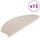 trappemåtter 15 stk. 65x24x4 cm taupe halvrund store