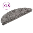 trappemåtter 15 stk. 56x17x3 cm grå halvrunde