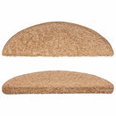 trappemåtter 15 stk. 56x17x3 cm beige halvrunde