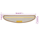 trappemåtter 15 stk. 56x17x3 cm beige halvrunde