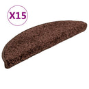 trappemåtter 15 stk. 56x17x3 cm brune halvrunde