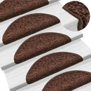 trappemåtter 15 stk. 56x17x3 cm brune halvrunde