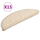 trappemåtter 15 stk. 56x17x3 cm cremefarvede halvrund