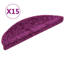 trappemåtter 15 stk. 56x17x3 cm violet halvrund