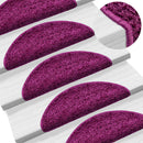 trappemåtter 15 stk. 56x17x3 cm violet halvrund