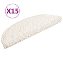 trappemåtter 15 stk. 56x17x3 cm hvide halvrunde