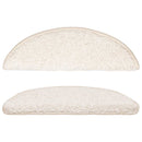 trappemåtter 15 stk. 56x17x3 cm hvide halvrunde