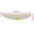 trappemåtter 15 stk. 56x17x3 cm hvide halvrunde