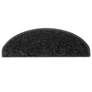 trappemåtter 15 stk. 65x21x4 cm sorte halvrunde store