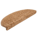 trappemåtter 15 stk. 65x21x4 cm beige halvrunde store