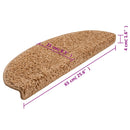 trappemåtter 15 stk. 65x21x4 cm beige halvrunde store