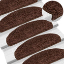 trappemåtter 15 stk. 65x21x4 cm brune halvrund store