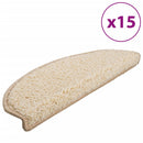 trappemåtter 15 stk. 65x21x4 cm cremefarvede halvrund store