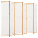 6-panelers rumdeler 240 x 170 x 4 cm stof cremefarvet