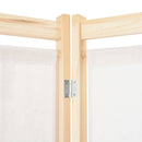 6-panelers rumdeler 240 x 170 x 4 cm stof cremefarvet