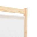 6-panelers rumdeler 240 x 170 x 4 cm stof cremefarvet