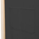 5-panelers rumdeler 200 x 170 x 4 cm stof grå